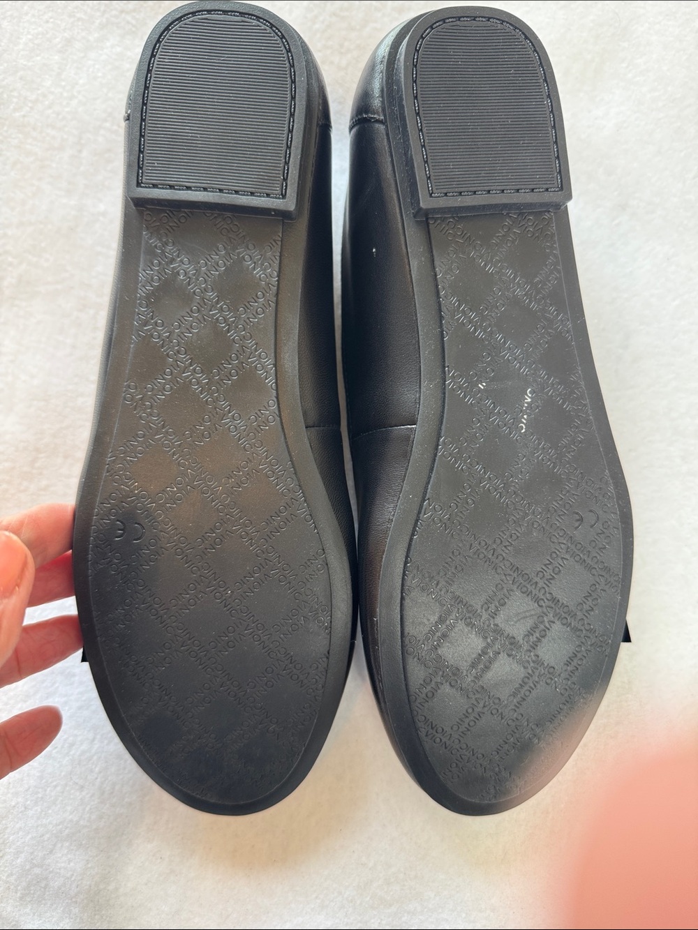 Vionic Black Leather Ballet Flats Bow Comfort Shoes 8.5 - Picture 3 of 7